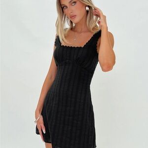 Princess Polly Dasha Black Lace Trim Dress